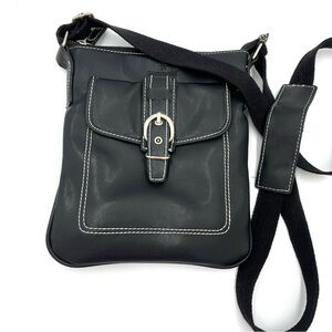 Samsonite Black Leather Crossbody Bag